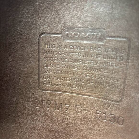 Coach 5130 Crossbody Station Bag Leather Top Handle Chocolate Brown - Picture 14 of 16